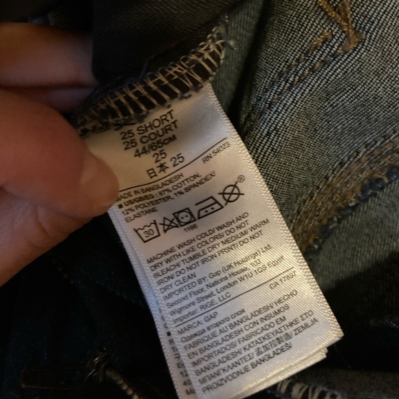 Gap Perfect Boot Jeans Dark Indigo Stretch 25S - Picture 5 of 6